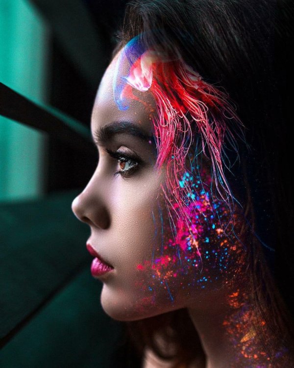 неоновый портрет