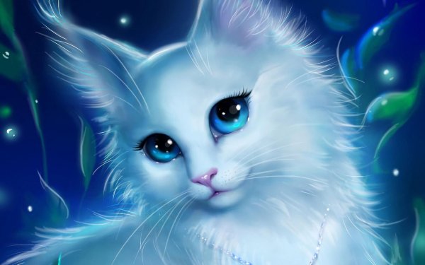 голубоглазая кошка