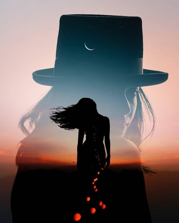 девушки силуэт