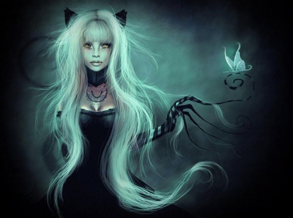 ведьма с белыми волосами