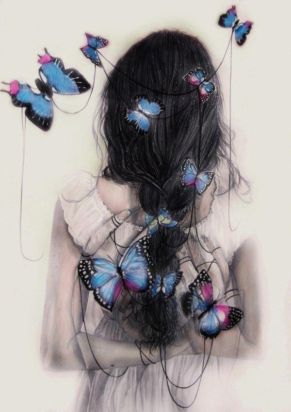 девушки рисунки