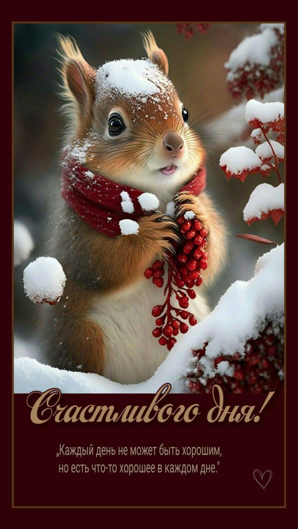 зима животные