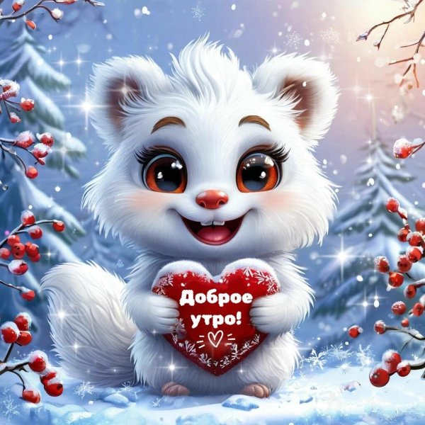 красивые открытки зимние доброе утро