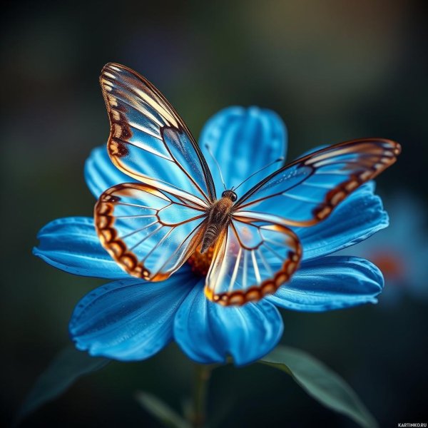 синие бабочки