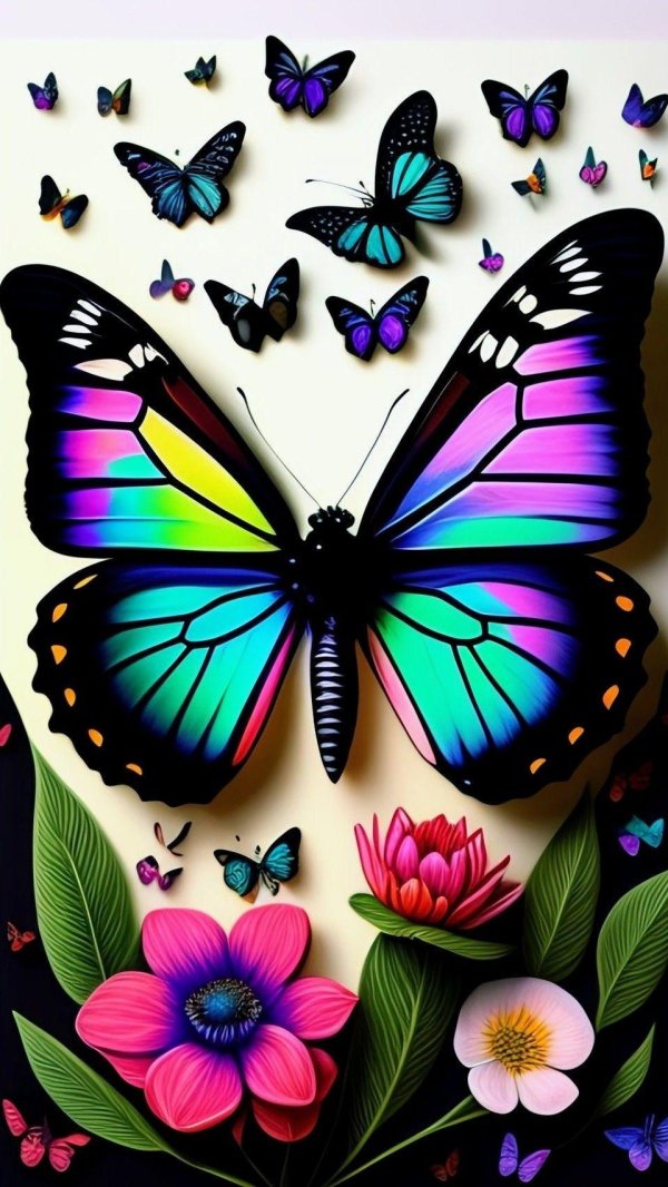 бабочка открытка