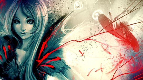 арты красивых девушек