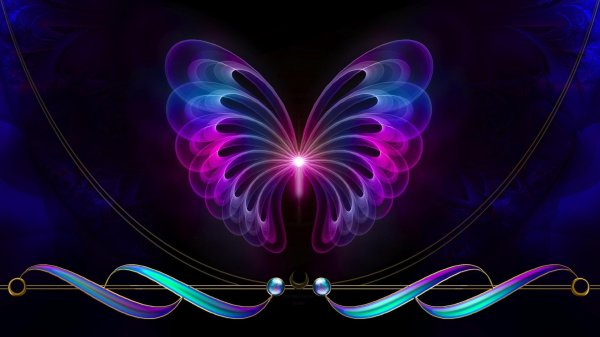 бабочка светящаяся