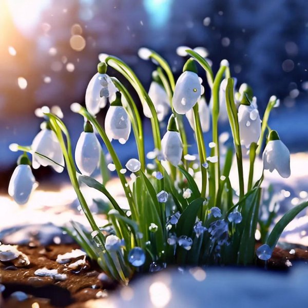 картина подснежники