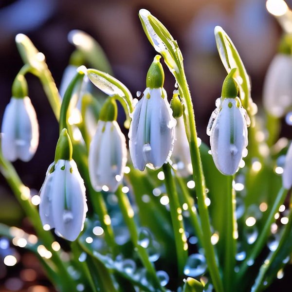 красивые подснежники