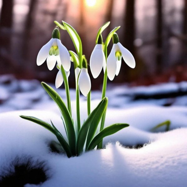 первые подснежники