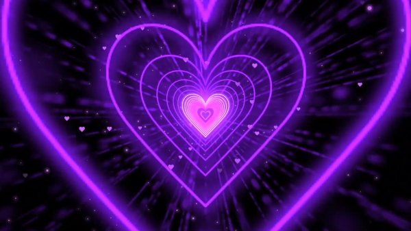 сердечки неон