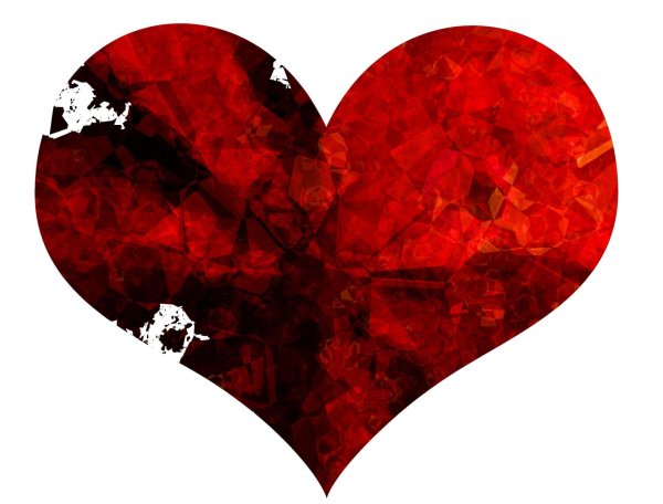 красное сердечко на прозрачном фоне