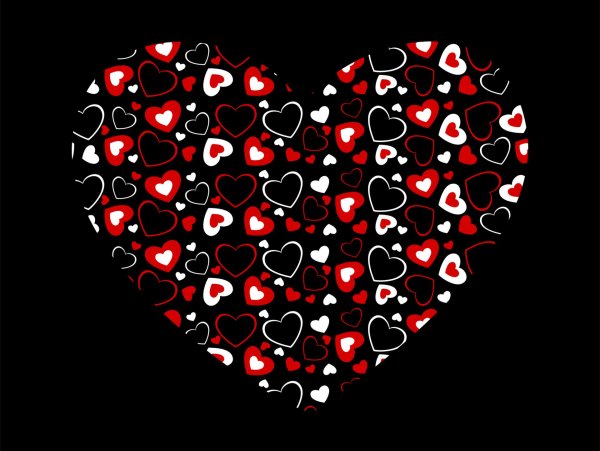 фон с сердцами