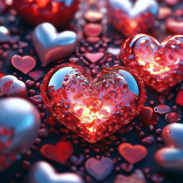 любовь сердечки