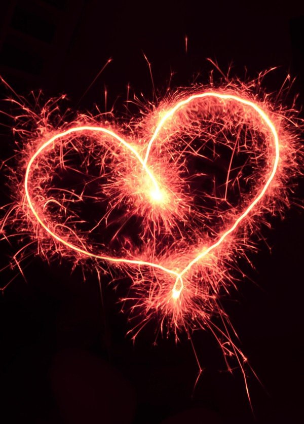 фейерверк сердечки