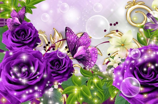 фиолетовые цветки