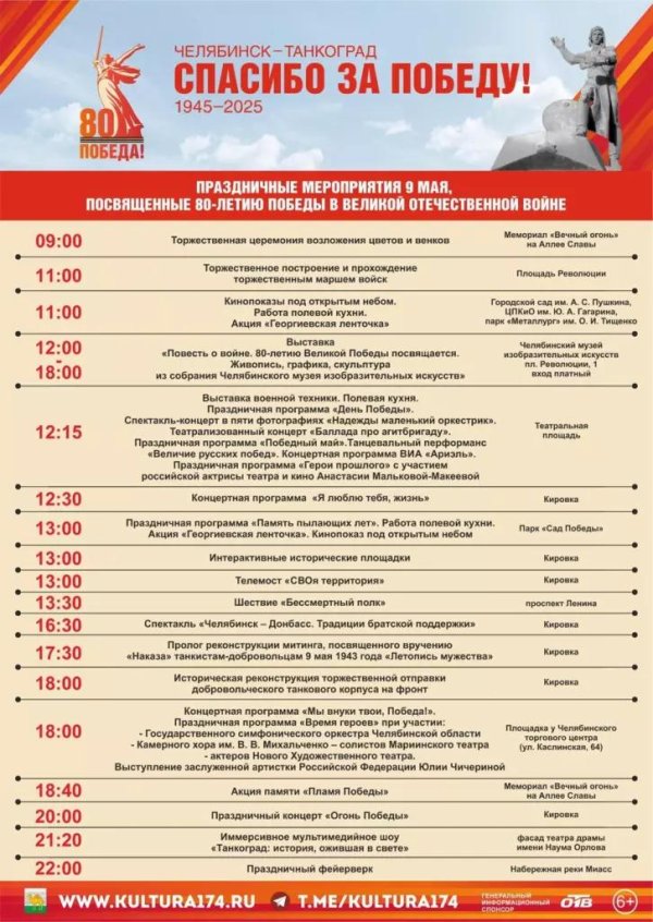 программа праздничных мероприятий посвящённых дню победы
