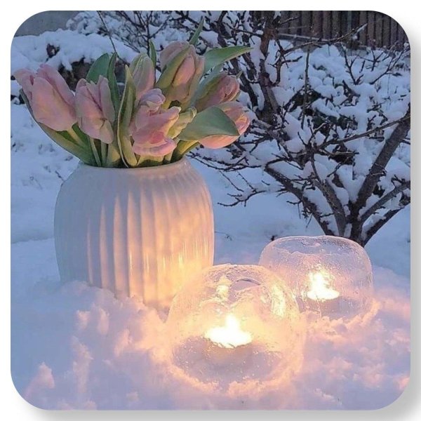 весенний снежный вечер