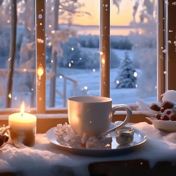 добрая зимнее утро