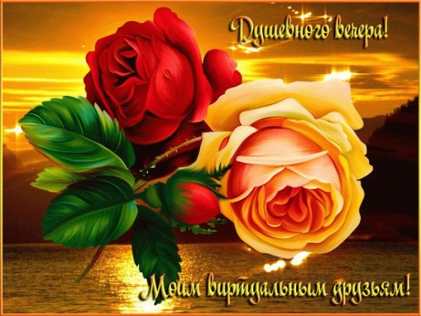 открытка добрый вечер женщине красивые