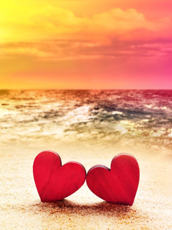 сердечко из песка