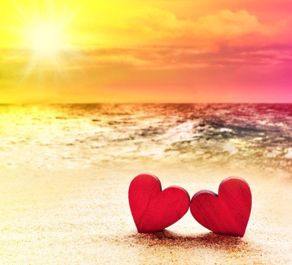 сердечко из песка