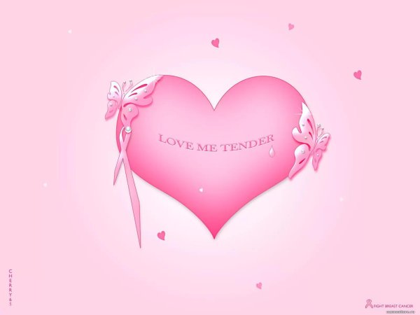 сердца розовые