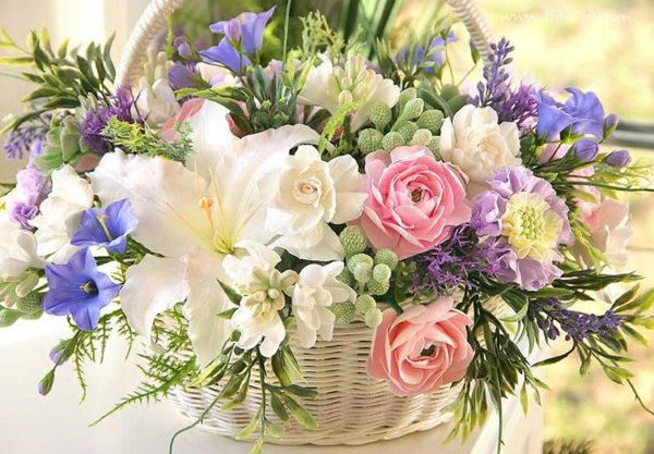 нежные букеты цветов