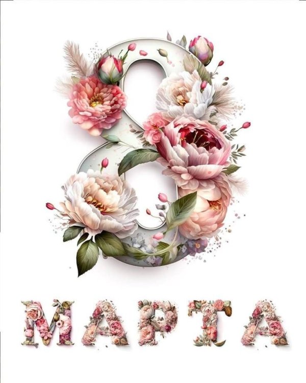 8 марта акварель