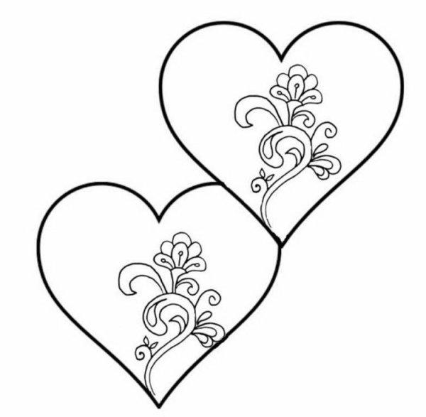 сердечка раскраска