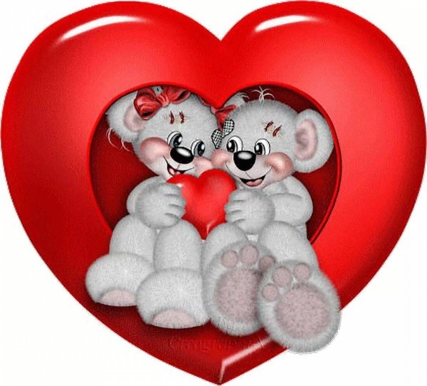 влюбленные мишки