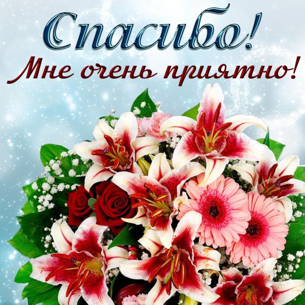 благодарю открытка красивая