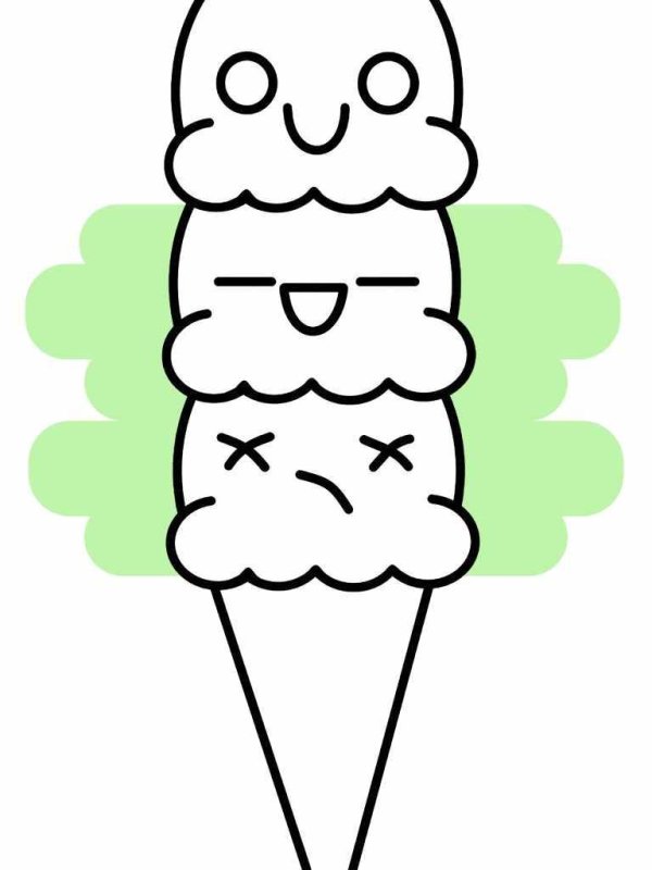 раскраска мороженого
