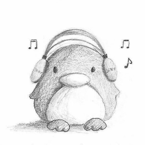 пингвин для срисовывания