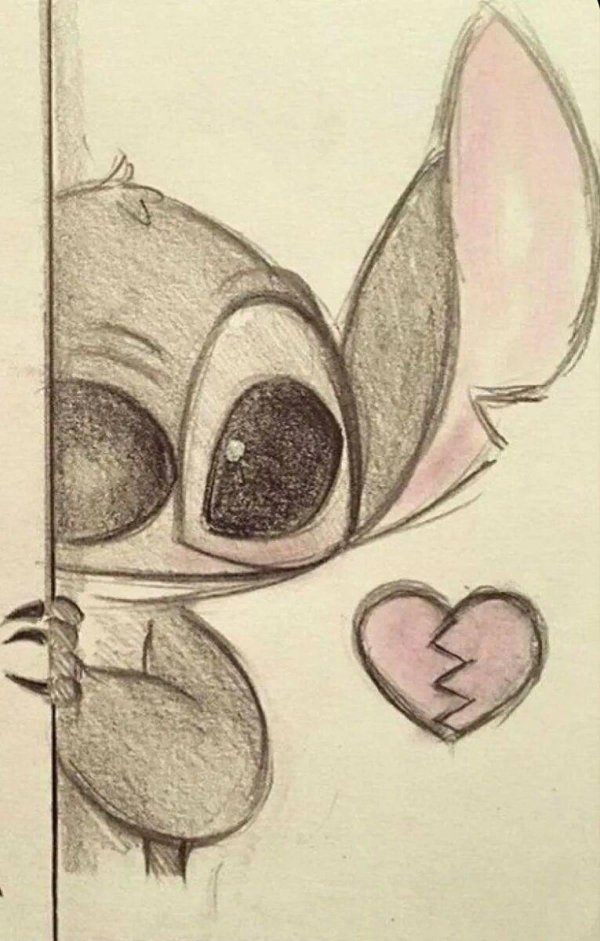 рисунок стича для срисовки карандашом