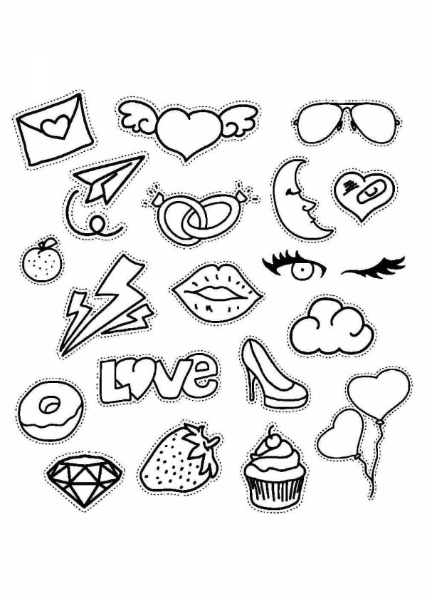 раскраска наклеек