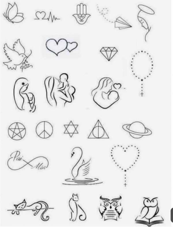 эскиз маленьких татуировок
