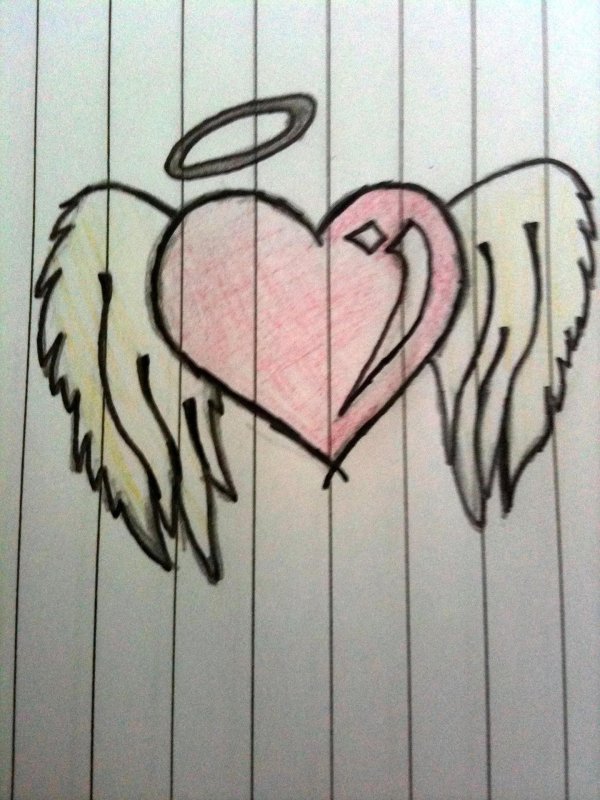 рисунок сердца для срисовки