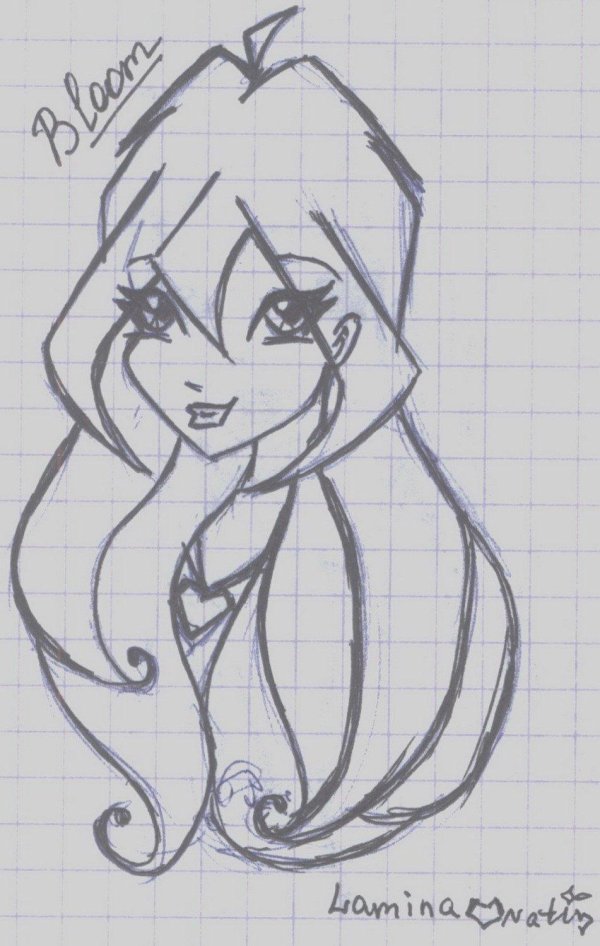 блум винкс рисунок карандашом