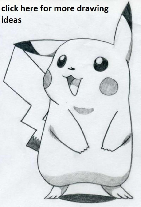 пикачу карандашом