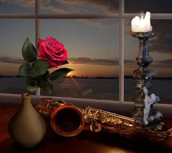 красивый саксофон