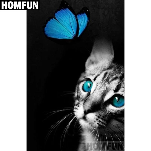 кот с бабочками