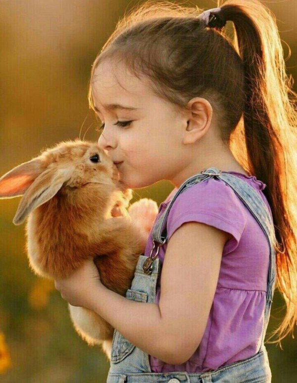 девочка с кроликом