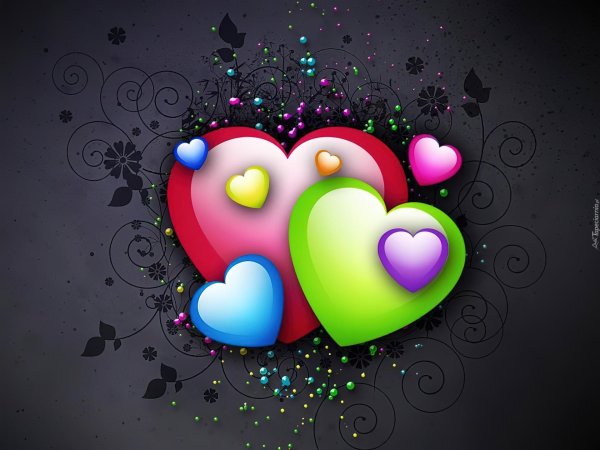 разноцветное сердечко