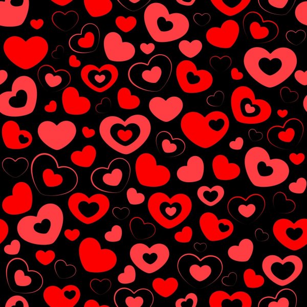 фон сердец