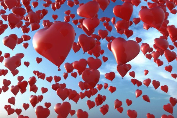 воздушные шарики сердца