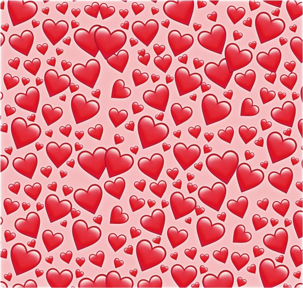 много сердечек