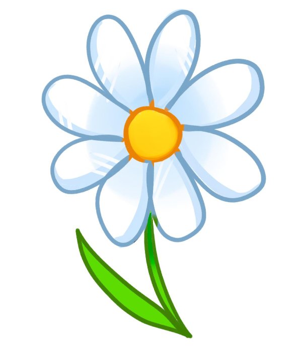 цветок мультяшный