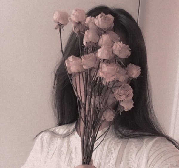 девушка цветами