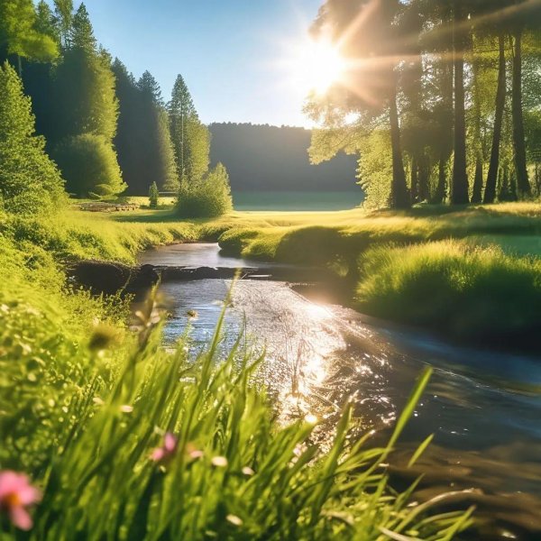 пейзаж река